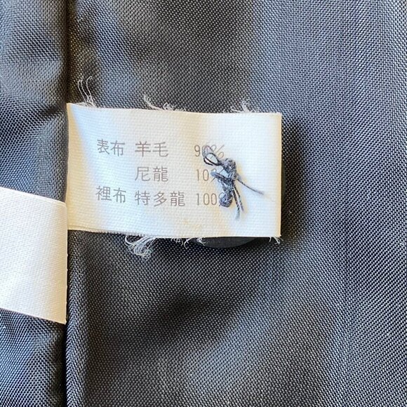 Womens Vintage Japanese Wool Blazer Size M Made In Japan Black Lined Oversized - Picture 9 of 12